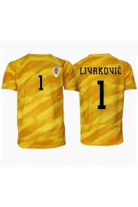 Kroatia Dominik Livakovic #1 Keeper Fotballdrakt Hjemme Klær EM 2024 Korte ermer